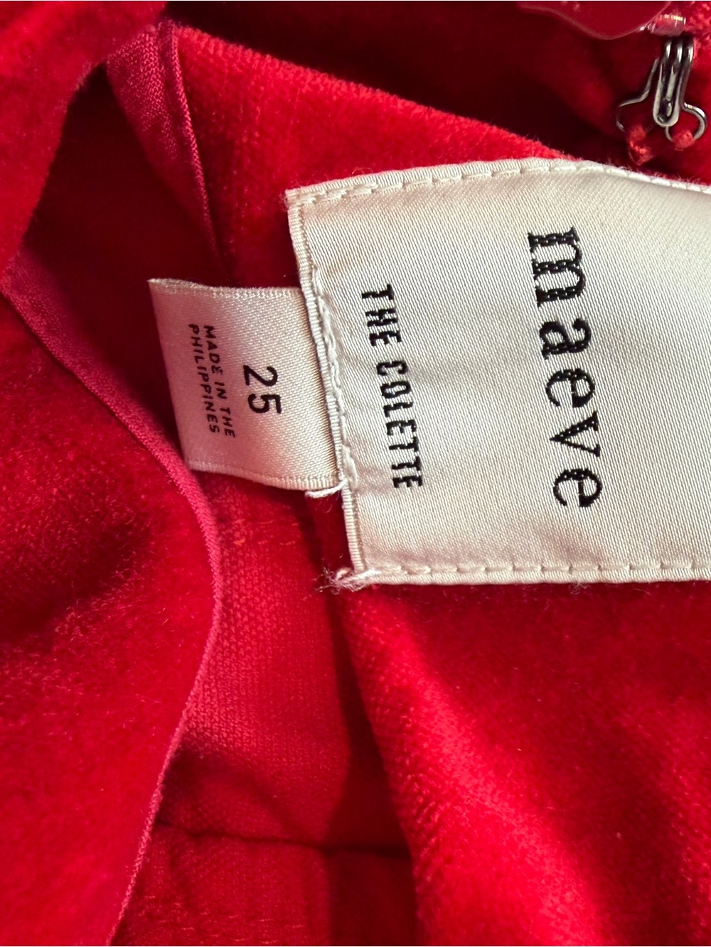 Maeve Red Ruffle-Hem Cropped Wide-Leg Pants - Picture 7 of 7